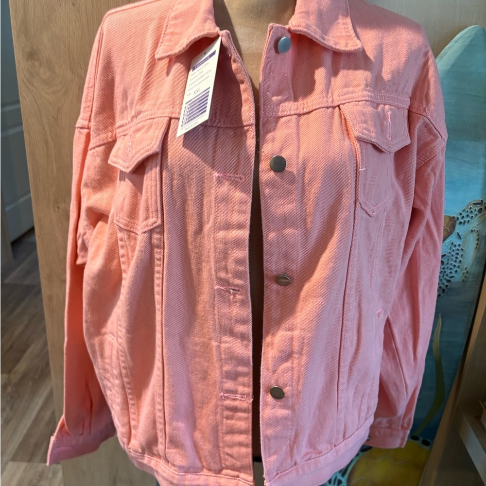 Women's Pink Jean Jacket NWOT